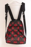 画像5: ヴィヴィアンウエストウッド MAN 中古 / ペーパーフリンジクロス リュックサック  レッド×ブラック  O-25-03-16-027-ba-IG-OS (5)