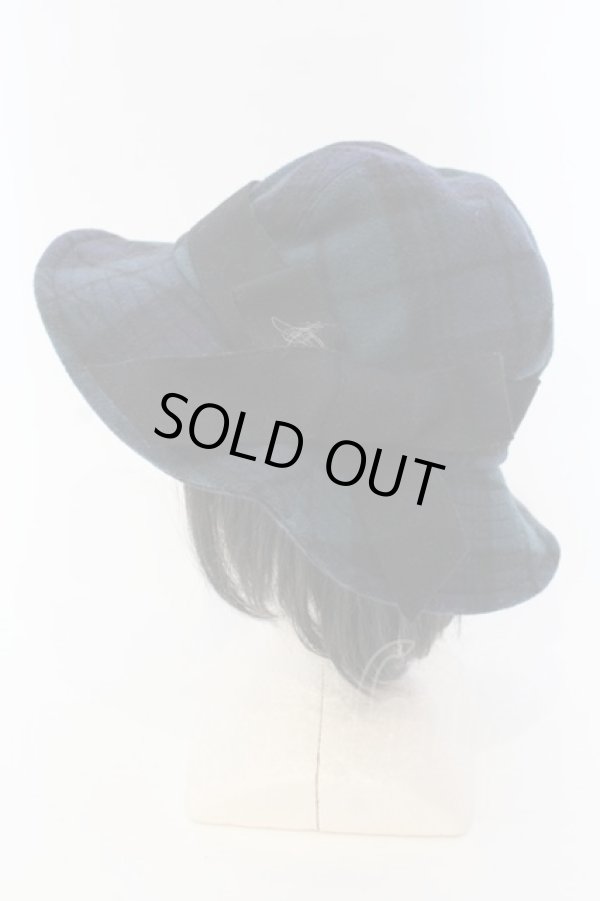 画像3: ヴィヴィアンウエストウッド 中古 / リボンチェックハット S-M グリーン  O-25-03-16-029-ha-YM-ZH (3)