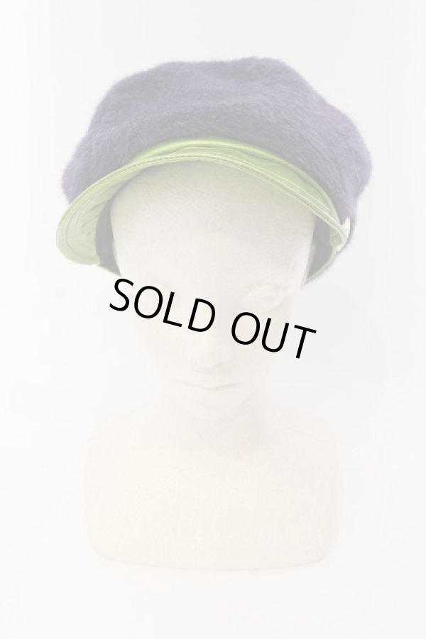 画像2: ヴィヴィアンウエストウッド 中古 / ファーキャップ S-M パープルｘグリーン  O-25-03-16-037-ha-YM-ZH (2)