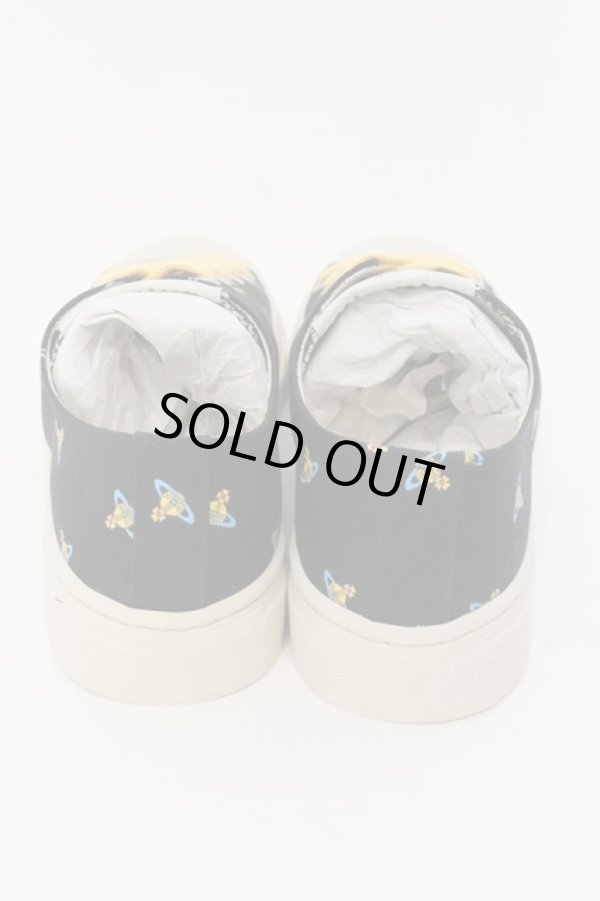 画像4: ヴィヴィアンウエストウッド 中古 / Low Top Canvas Plimsoll スニーカー 41（アウトソール約29cm） ブラック BABY ORBS  O-25-03-16-053-sh-IG-ZH (4)