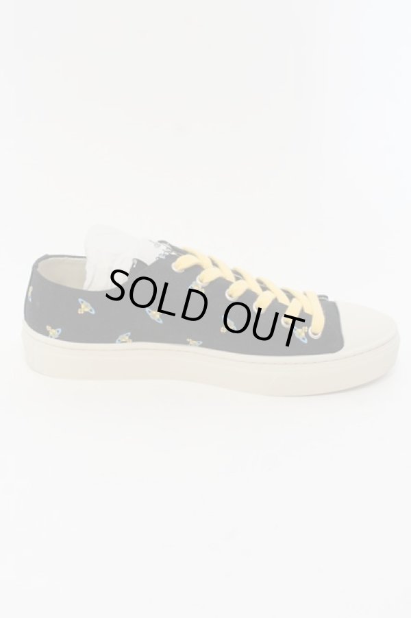 画像5: ヴィヴィアンウエストウッド 中古 / Low Top Canvas Plimsoll スニーカー 41（アウトソール約29cm） ブラック BABY ORBS  O-25-03-16-053-sh-IG-ZH (5)