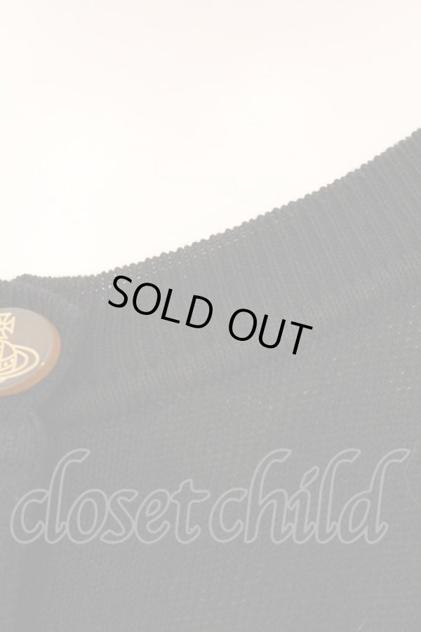 画像2: ヴィヴィアンウエストウッド 中古 / カラーオーブ刺繍カーディガン XS ブラック  O-25-03-16-007-to-YM-OS (2)