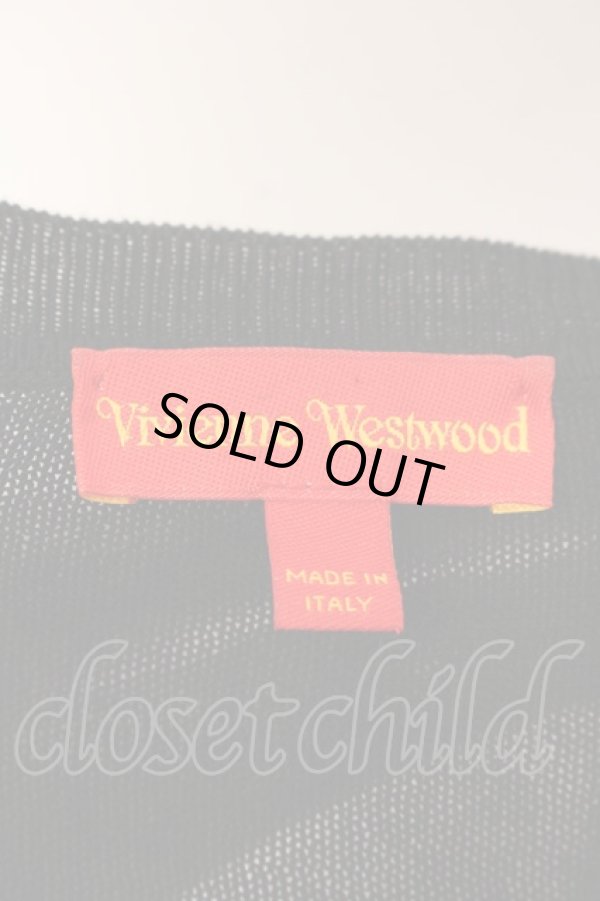 画像6: ヴィヴィアンウエストウッド 中古 / カラーオーブ刺繍カーディガン XS ブラック  O-25-03-16-007-to-YM-OS (6)