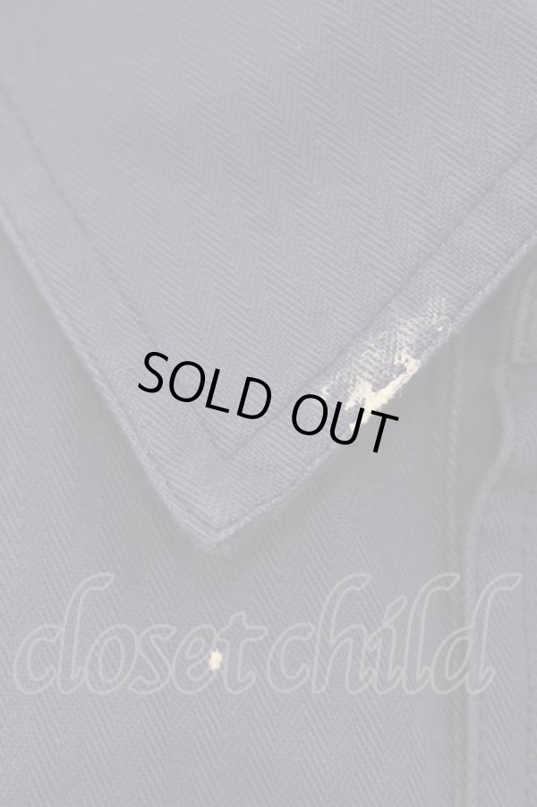 画像2: ヴィヴィアンウエストウッド 中古 / ヘリンボンツイルスプラッシュペイントワークシャツジャケット  ブルー  O-25-03-16-009-jc-IG-OS (2)