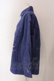 画像4: ヴィヴィアンウエストウッド 中古 / ヘリンボンツイルスプラッシュペイントワークシャツジャケット  ブルー  O-25-03-16-009-jc-IG-OS (4)