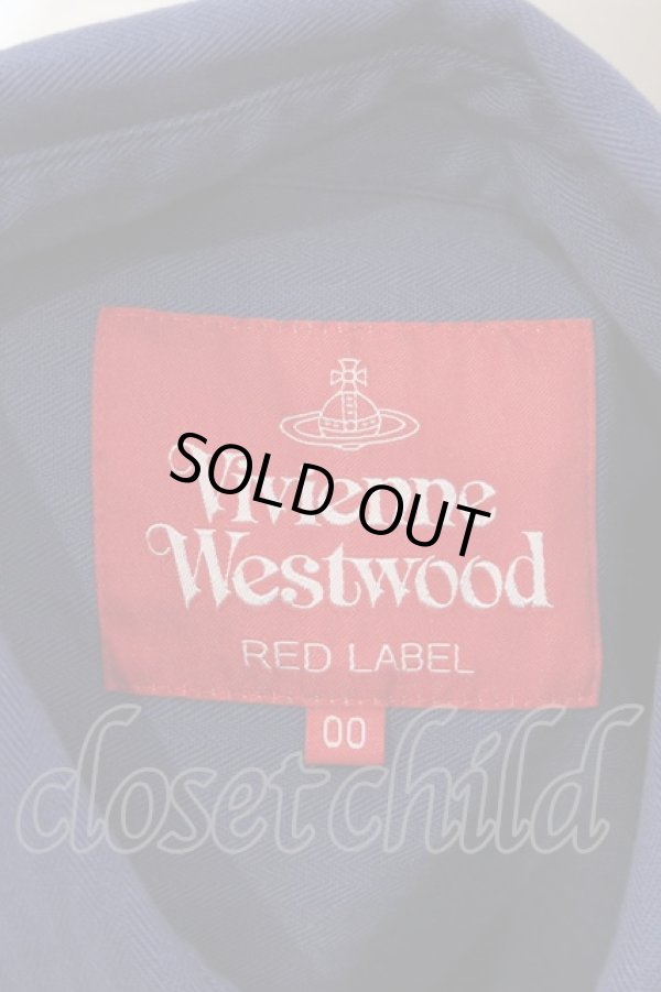 画像7: ヴィヴィアンウエストウッド 中古 / ヘリンボンツイルスプラッシュペイントワークシャツジャケット  ブルー  O-25-03-16-009-jc-IG-OS (7)