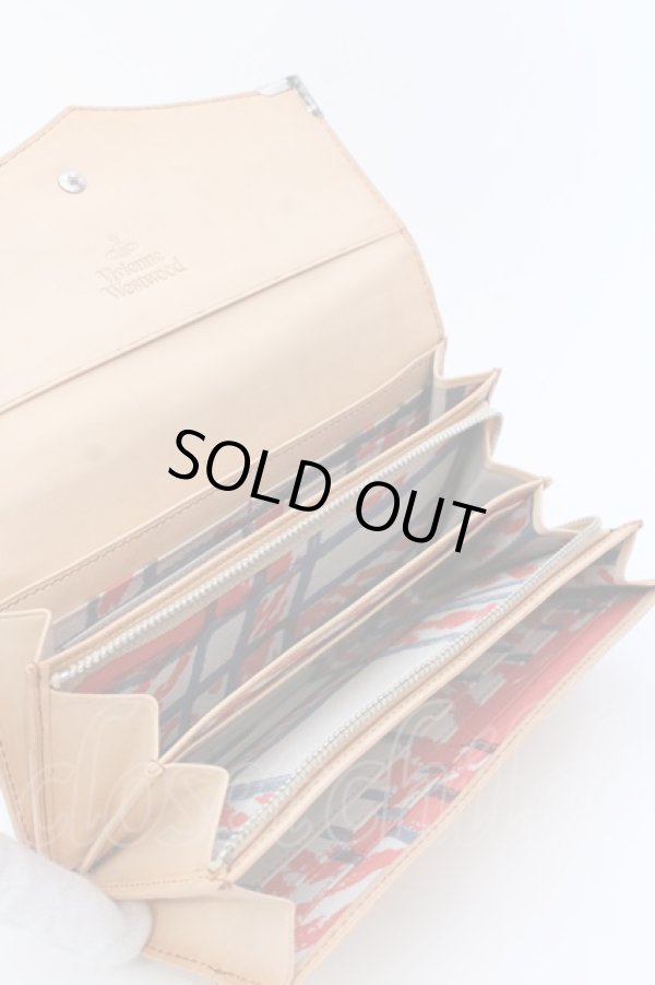 画像3: ヴィヴィアンウエストウッド 中古 / レザークロコ長財布  ベージュ  O-25-03-23-030-wa-IG-ZH (3)