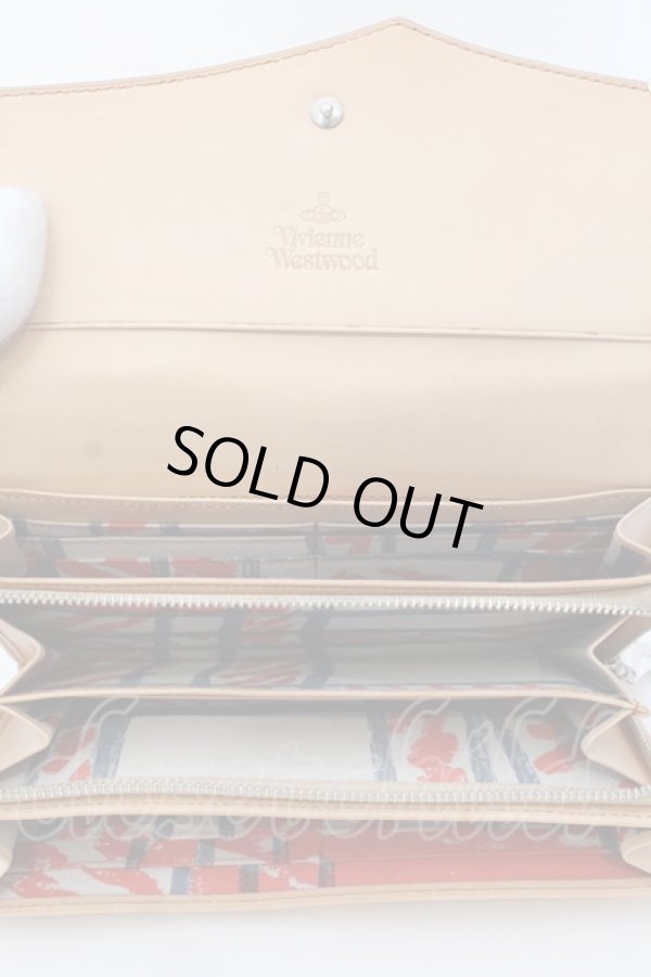 画像4: ヴィヴィアンウエストウッド 中古 / レザークロコ長財布  ベージュ  O-25-03-23-030-wa-IG-ZH (4)