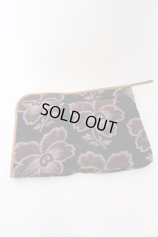 画像2: ヴィヴィアンウエストウッド 中古 / ダンシングフラワークラッチバッグ  ネイビー  O-25-03-23-032-ba-IG-ZH (2)