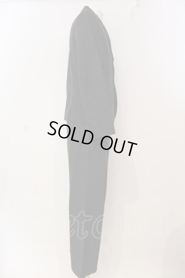 画像2: ヴィヴィアンウエストウッド MAN 中古 / ストライプ切替デニムセットアップ 46 ブラック  O-25-03-23-003-su-YM-ZH (2)