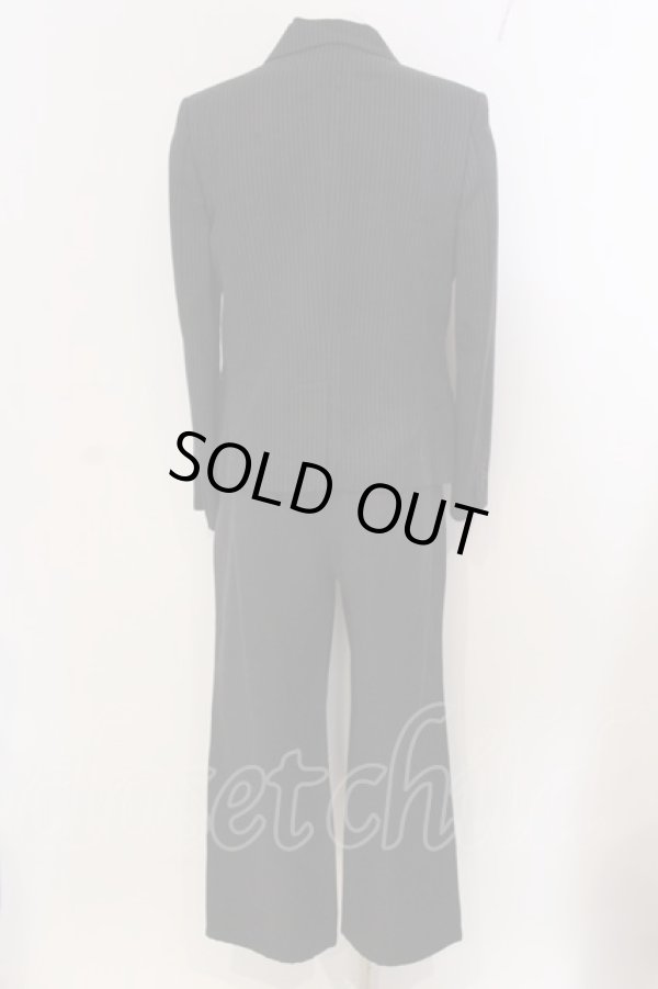 画像3: ヴィヴィアンウエストウッド MAN 中古 / ストライプ切替デニムセットアップ 46 ブラック  O-25-03-23-003-su-YM-ZH (3)