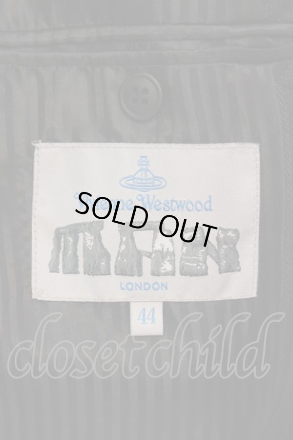 画像7: ヴィヴィアンウエストウッド MAN 中古 / ストライプ切替デニムセットアップ 46 ブラック  O-25-03-23-003-su-YM-ZH (7)