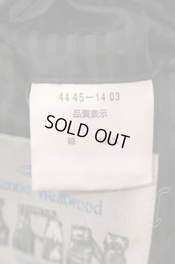 画像8: ヴィヴィアンウエストウッド MAN 中古 / ストライプ切替デニムセットアップ 46 ブラック  O-25-03-23-003-su-YM-ZH (8)