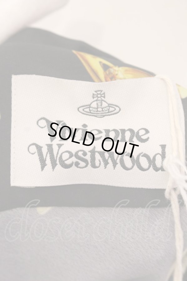 画像5: ヴィヴィアンウエストウッド 中古 / PRINTED CREPE DE CHINE DRUNKEN シャツ 40 ブラック  O-25-03-23-012-bl-YM-ZH (5)