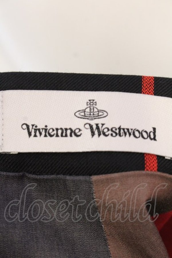 画像5: ヴィヴィアンウエストウッド 中古 / SUITING CHECK カットオフスカート 40 ブラック  O-25-03-23-013-sk-YM-ZH (5)