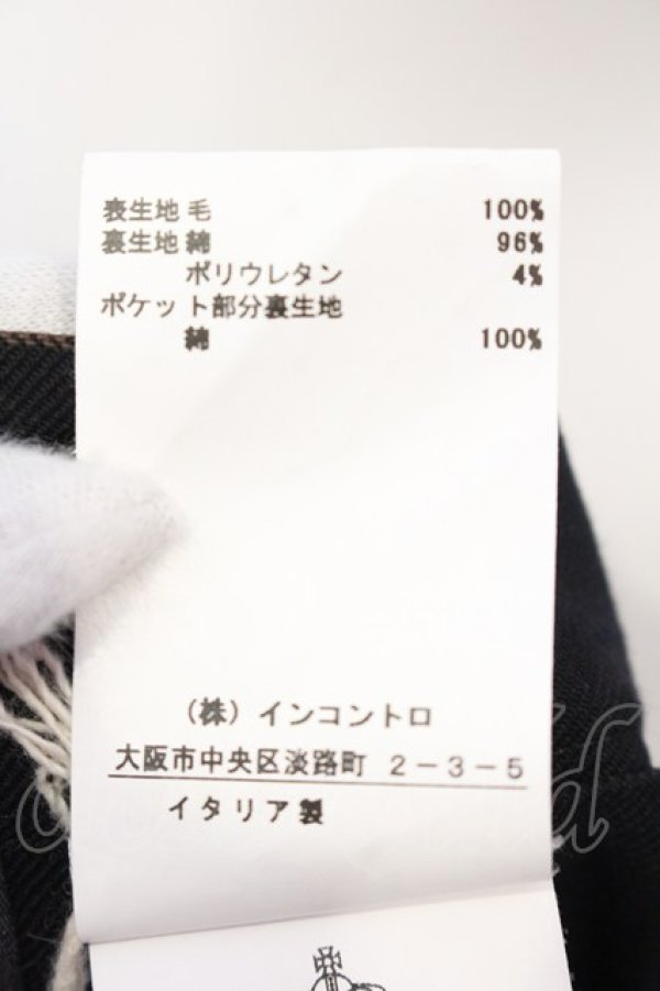 画像6: ヴィヴィアンウエストウッド 中古 / SUITING CHECK カットオフスカート 40 ブラック  O-25-03-23-013-sk-YM-ZH (6)
