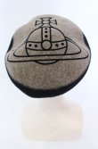 画像2: ヴィヴィアンウエストウッド 中古 / ツートーンベレー帽  ベージュ×ブラック  O-25-04-06-039-ha-IG-OS (2)