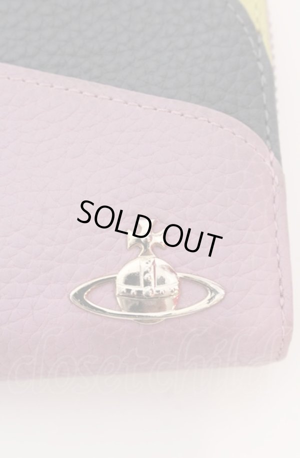 画像2: ヴィヴィアンウエストウッド 中古 / ダブルフラップラウンドファスナー長財布  ラベンダー  O-25-04-06-043-wa-IG-ZH (2)