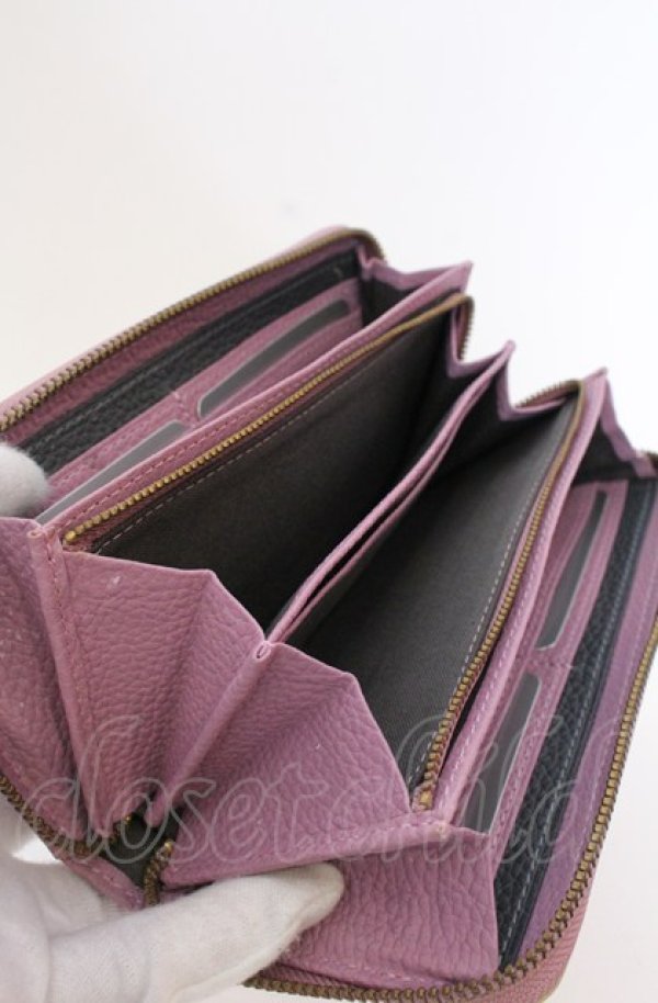 画像7: ヴィヴィアンウエストウッド 中古 / ダブルフラップラウンドファスナー長財布  ラベンダー  O-25-04-06-043-wa-IG-OS (7)