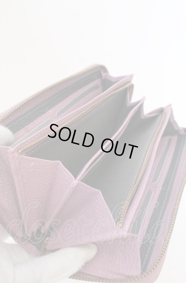 画像7: ヴィヴィアンウエストウッド 中古 / ダブルフラップラウンドファスナー長財布  ラベンダー  O-25-04-06-043-wa-IG-ZH (7)