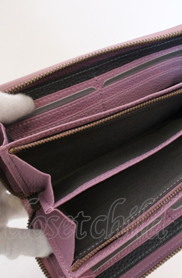 画像8: ヴィヴィアンウエストウッド 中古 / ダブルフラップラウンドファスナー長財布  ラベンダー  O-25-04-06-043-wa-IG-OS (8)