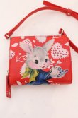 画像2: ヴィヴィアンウエストウッド 中古 / PAINTING BUNNY ショルダーウォレット  レッド  O-25-04-06-044-gd-YM-OS (2)