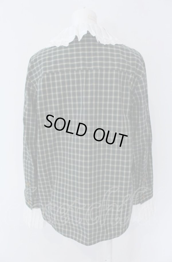 画像3: ヴィヴィアンウエストウッド 中古 / オーガニックスプリーツシャツ 00 グリーンxホワイト  O-25-04-06-005-bl-YM-OS (3)