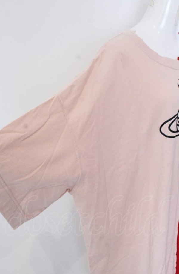 画像2: ヴィヴィアンウエストウッド 中古 / TIME MACHINE 切リ替エカットワンピース 00 ピンクxレッド  O-25-04-06-012-op-YM-ZI (2)