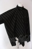 画像2: ヴィヴィアンウエストウッド MAN 中古 / PINHEAD STRIPE アシンメトリーケープシャツ  ブラック  O-25-04-06-021-bl-YM-OS (2)
