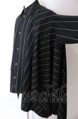 画像3: ヴィヴィアンウエストウッド MAN 中古 / PINHEAD STRIPE アシンメトリーケープシャツ  ブラック  O-25-04-06-021-bl-YM-OS (3)