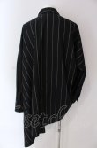 画像4: ヴィヴィアンウエストウッド MAN 中古 / PINHEAD STRIPE アシンメトリーケープシャツ  ブラック  O-25-04-06-021-bl-YM-OS (4)