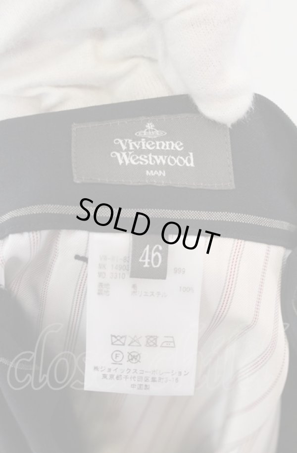 画像3: ヴィヴィアンウエストウッド MAN 中古 / PINHEAD STRIPE ガーデナートラウザーズパンツ 46 ブラック  O-25-04-06-022-pa-YM-OS (3)