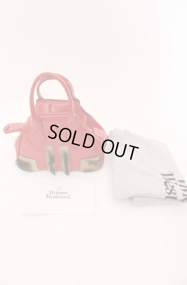画像7: ヴィヴィアンウエストウッド 中古 / MINI YASMINE CHAIN バッグ  レッドxレオパード  O-25-04-13-020-ba-YM-ZH (7)