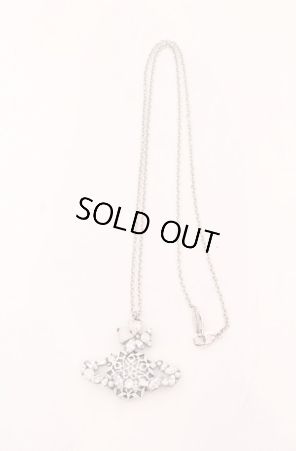 画像2: ヴィヴィアンウエストウッド 中古 / SNOW FLAKE ネックレス  シルバーｘホワイト  O-25-04-13-021-ac-YM-OS (2)