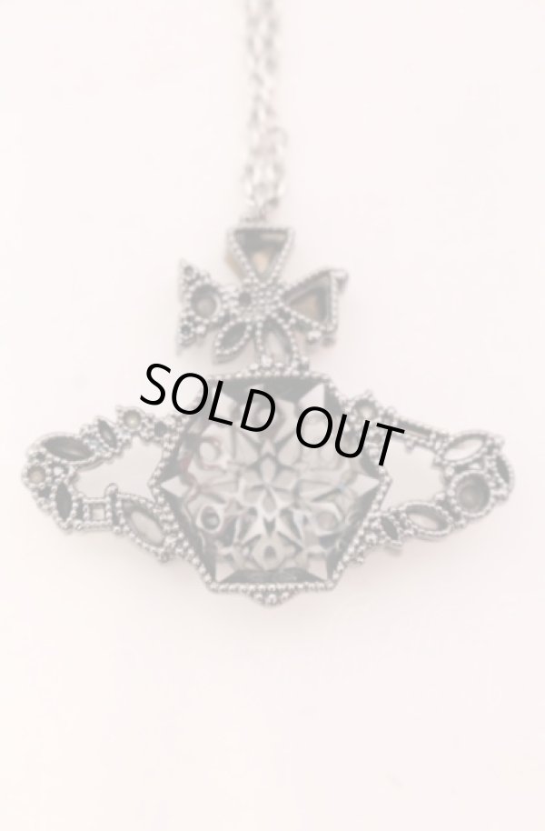画像4: ヴィヴィアンウエストウッド 中古 / SNOW FLAKE ネックレス  シルバーｘホワイト  O-25-04-13-021-ac-YM-OS (4)