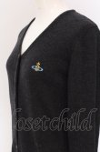 画像2: ヴィヴィアンウエストウッド 中古 / カラーオーブ刺繍カーディガン S ダークグレー  O-25-04-13-005-to-YM-OS (2)