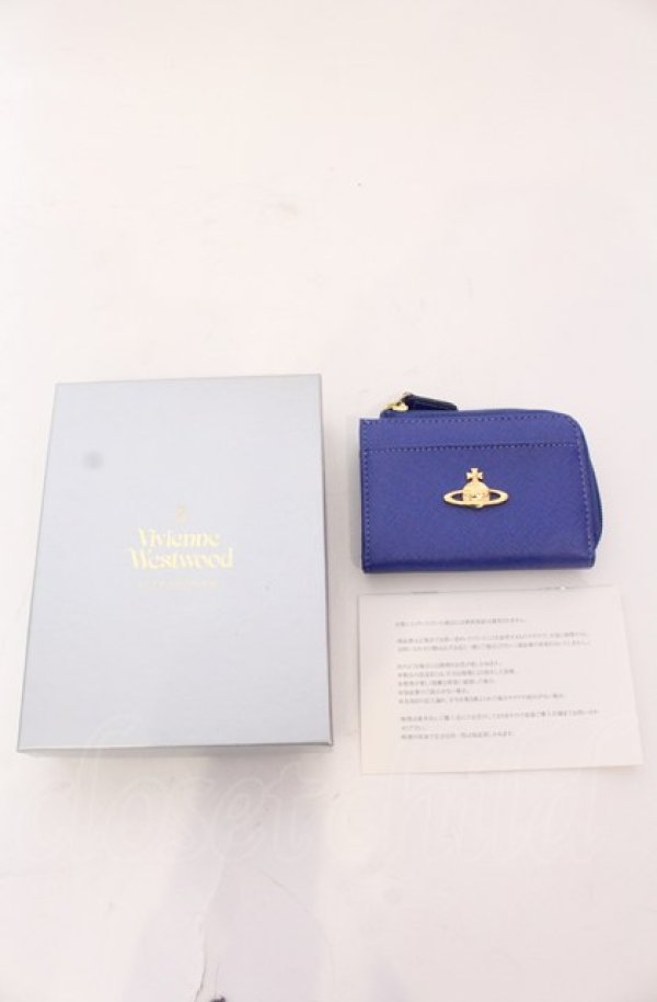 画像4: ヴィヴィアンウエストウッド 中古 / SAFFIANO レザーコインケース  ブルー  O-25-04-13-050-wa-YM-OS (4)