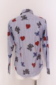 画像2: ヴィヴィアンウエストウッド MAN 中古 / HEART SKULL ORB クラシックシャツ 44 サックス  O-25-04-13-001-bl-YM-OS (2)