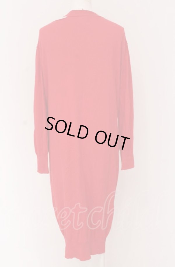 画像4: ANGLOMANIA 中古 / カットラスロングカーディガン 38 レッド  O-25-04-13-008-to-YM-ZH (4)