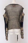 画像4: ヴィヴィアンウエストウッド 中古 / DANCING FLOWERS KNITカーディガン 00 ネイビーｘブラウン  O-25-04-13-010-to-YM-ZI (4)