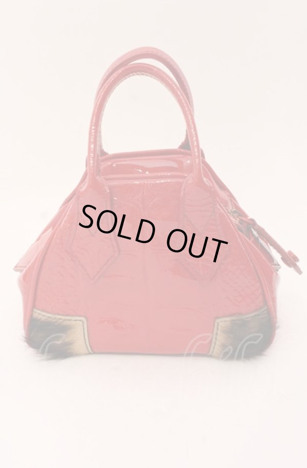 画像3: ヴィヴィアンウエストウッド 中古 / MINI YASMINE CHAIN バッグ  レッドxレオパード  O-25-04-13-020-ba-YM-ZH (3)