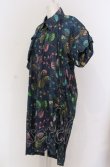 画像3: ANGLOMANIA 中古 / インディゴフラワーシャツワンピース 38 マルチ  O-25-04-27-022-op-YM-OS (3)