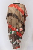 画像3: ヴィヴィアンウエストウッド 中古 / MESH TAPE PRINT カットアウトドレス 00 ブラウン系マルチ  O-25-05-11-019-op-YM-OS (3)