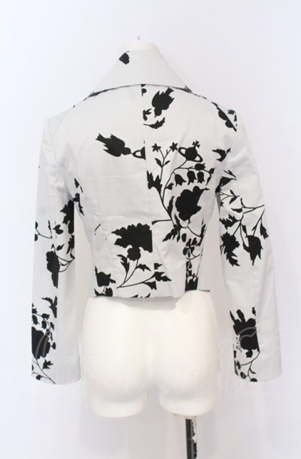 画像3: ヴィヴィアンウエストウッド 中古 / シルエットフラワージャケット 1 ライトグレー×ブラック  O-25-05-11-003-jc-IG-OS (3)