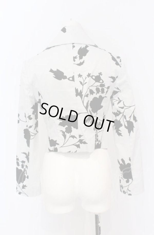 画像3: ヴィヴィアンウエストウッド 中古 / シルエットフラワージャケット 1 ライトグレー×ブラック  O-25-05-11-003-jc-IG-ZH (3)