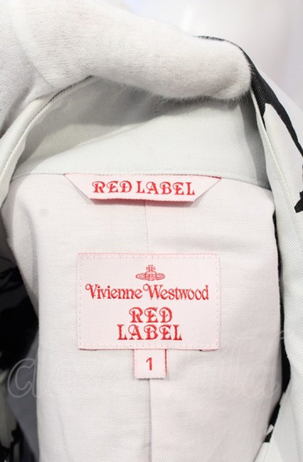 画像6: ヴィヴィアンウエストウッド 中古 / シルエットフラワージャケット 1 ライトグレー×ブラック  O-25-05-11-003-jc-IG-OS (6)