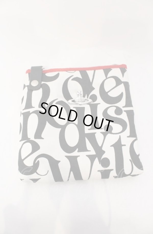 画像2: ヴィヴィアンウエストウッド 中古 /  JONES SQUARE CROSSBODY バッグ  ホワイト×ブラック  O-25-05-11-033-ba-IG-ZH (2)