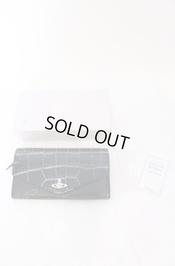 画像9: ヴィヴィアンウエストウッド 中古 / CROCO LF長財布  ブラッkク  O-25-05-11-058-ac-IG-OS (9)