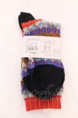 画像2: ヴィヴィアンウエストウッド 中古 / デザインニットソックス 22.5-23.5 ブルーｘレンガ  O-25-05-11-071-gd-YM-OS (2)