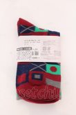 画像2: ヴィヴィアンウエストウッド 中古 / デザインソックス 22.5-24.5 ワインｘブルーｘグリーン  O-25-05-11-074-gd-YM-OS (2)